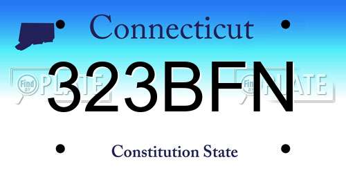 323BFN Connecticut License Plate