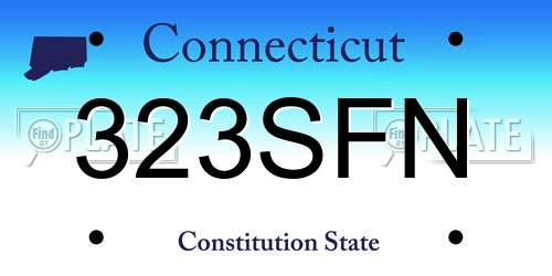 323SFN Connecticut License Plate