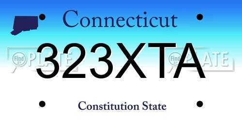 323XTA Connecticut License Plate