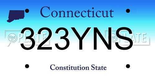 323YNS Connecticut License Plate