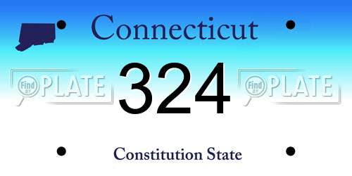 324 Connecticut License Plate