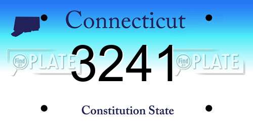 3241 Connecticut License Plate