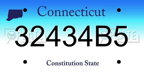 32434B5 Connecticut License Plate