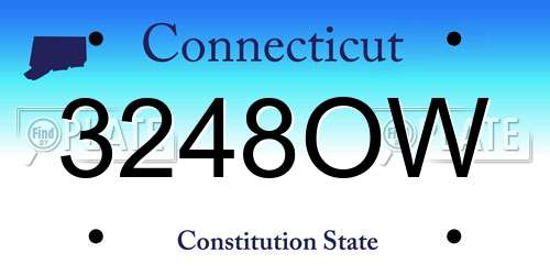 3248OW Connecticut License Plate