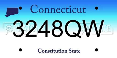 3248QW Connecticut License Plate