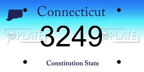 3249 Connecticut License Plate
