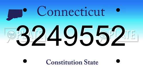3249552 Connecticut License Plate