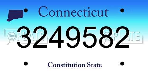3249582 Connecticut License Plate