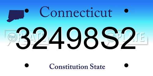 32498S2 Connecticut License Plate