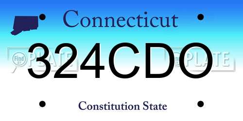 324CDO Connecticut License Plate