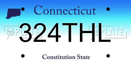 324THL Connecticut License Plate