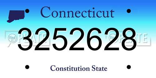 3252628 Connecticut License Plate