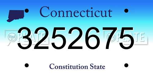 3252675 Connecticut License Plate