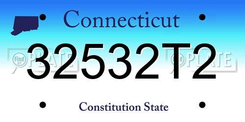 32532T2 Connecticut License Plate