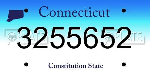 3255652 Connecticut License Plate