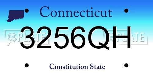 3256QH Connecticut License Plate