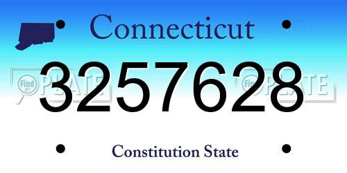 3257628 Connecticut License Plate