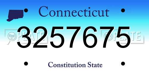 3257675 Connecticut License Plate