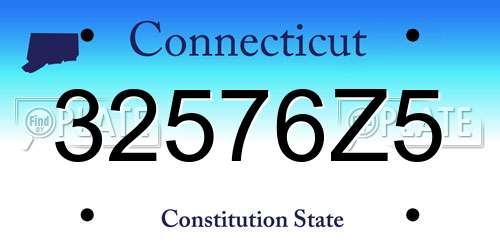 32576Z5 Connecticut License Plate