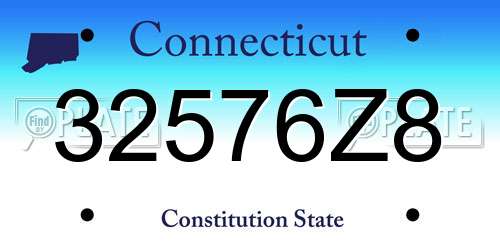 32576Z8 Connecticut License Plate