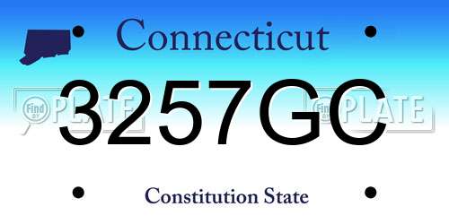 3257GC Connecticut License Plate