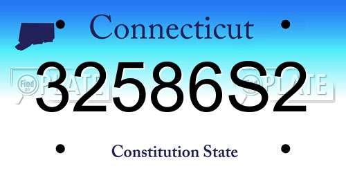 32586S2 Connecticut License Plate