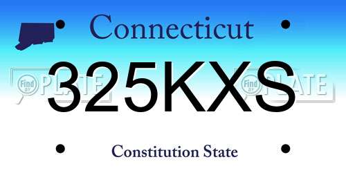 325KXS Connecticut License Plate