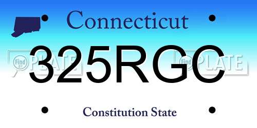 325RGC Connecticut License Plate