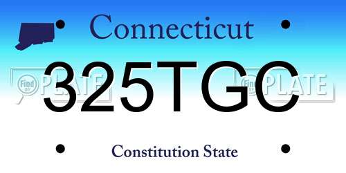 325TGC Connecticut License Plate