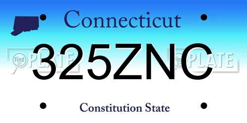 325ZNC Connecticut License Plate