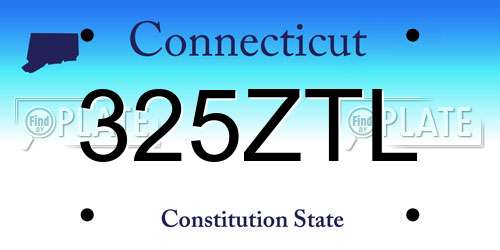 325ZTL Connecticut License Plate