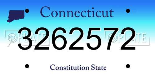 3262572 Connecticut License Plate