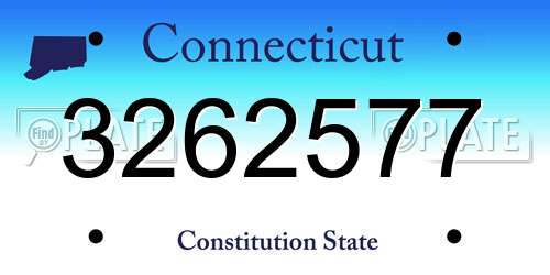 3262577 Connecticut License Plate