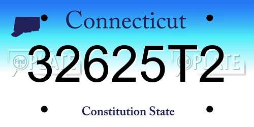 32625T2 Connecticut License Plate