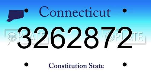 3262872 Connecticut License Plate
