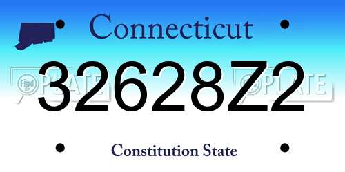 32628Z2 Connecticut License Plate
