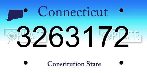 3263172 Connecticut License Plate