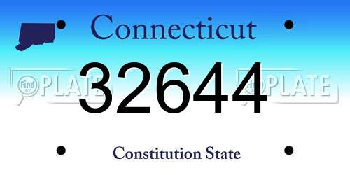 32644 Connecticut License Plate