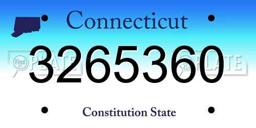 3265360 Connecticut License Plate