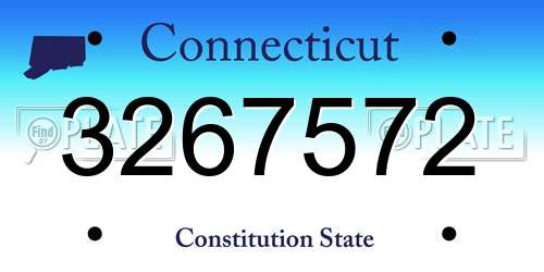 3267572 Connecticut License Plate