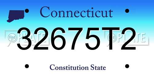 32675T2 Connecticut License Plate