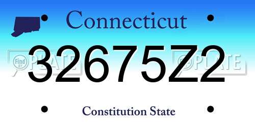 32675Z2 Connecticut License Plate