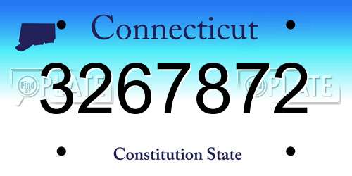 3267872 Connecticut License Plate