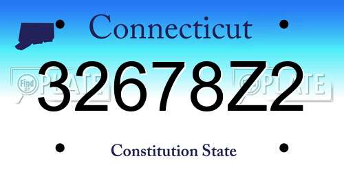 32678Z2 Connecticut License Plate