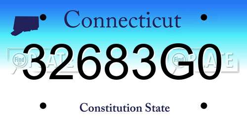 32683G0 Connecticut License Plate