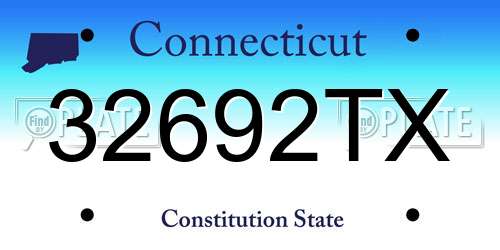 32692TX Connecticut License Plate