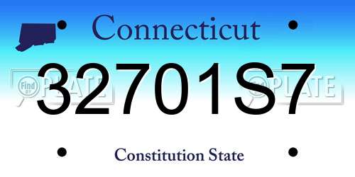 32701S7 Connecticut License Plate