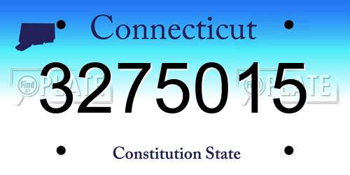 3275015 Connecticut License Plate