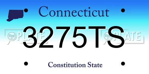3275TS Connecticut License Plate