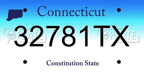 32781TX Connecticut License Plate